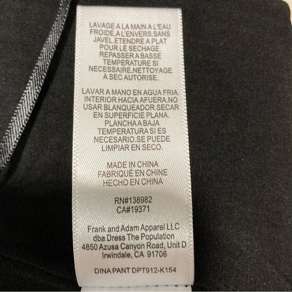 NWT Dress the Population Black Sequined Wide Leg Dina Pant | Inseam 32.5 - Picture 9 of 15